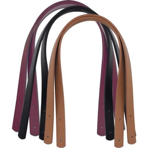 2pcs/pair 60cm PU Leather Bag Strap Handle Shoulder Bag Belt Band for Women Handbag Handmade DIY Accessories