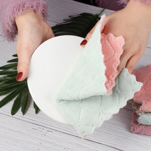 1pc Super Absorbent Microfiber Kitchen Dish Cloth High-efficiency Tableware Household Cleaning Towel Kichen Tools Gadgets Cosina