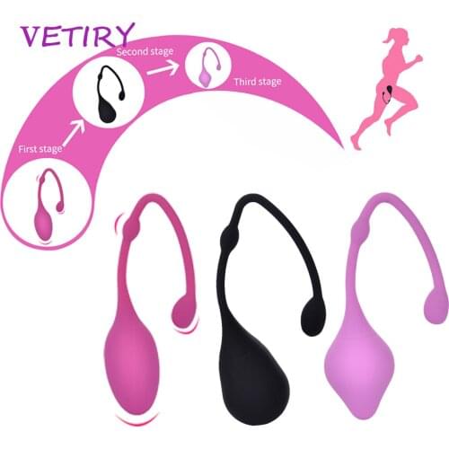 VETIRY Kegel Ball Vagina Trainer Exerciser Vaginal Tighten Ben Wa Balls Adult Sex Toys For Women 3 Types Waterproof Silicone