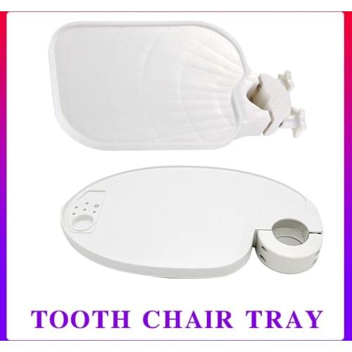 Dental Chair Scaler Tray Plastic Rotatable Plate Post Mounted Shelf Tray Table Shape Clinic Dentistry Chair Accessories