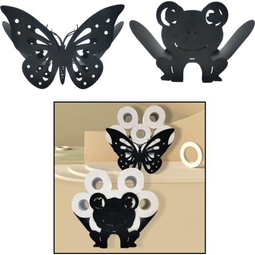 Iron Animal Shape Toilet Tissue Holder Paper Rack Home Bathroom Stand Accessories Storage