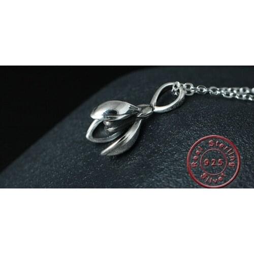 Amxiu 925 Sterling Silver Clavicular Chain Necklace Handmade Flower Pendant Necklace for Girls Womens Gift Accessories Jewelry