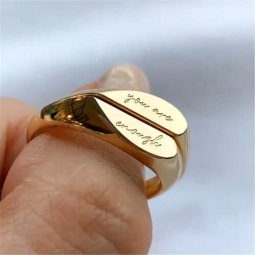 2pcs/set You are Enough Couple Heart Ring Set for Women Finger Ring Jewelry Lover Wedding Rings Punk Style Party Birthday Gift