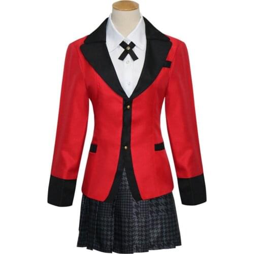 2020 Anime Kakegurui Yumeko Jabami Cosplay Costume Japanese High School Uniform Halloween Party Cosplay Costumes For Women Girls