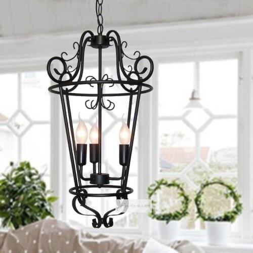America Europe Black Iron Pendant Light Suspension Luminaire For Dining Room Bed Room luminaire