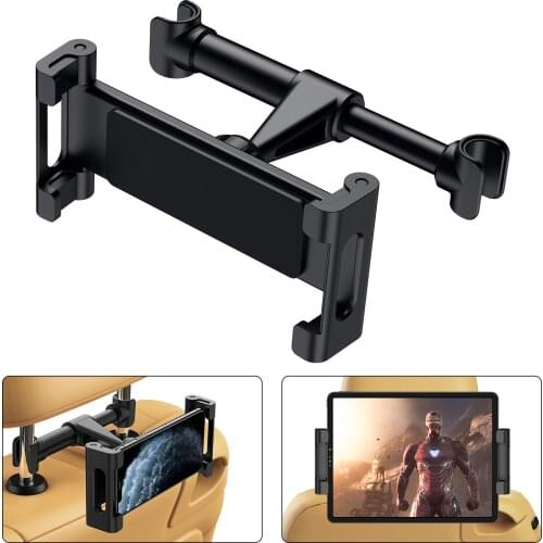 Car Rear Pillow Phone Holder For IPhone Xiaomi IPad Tablet 4-11(14-26CM) Tablet Car Stand Seat Rear Headrest Mounting Bracket