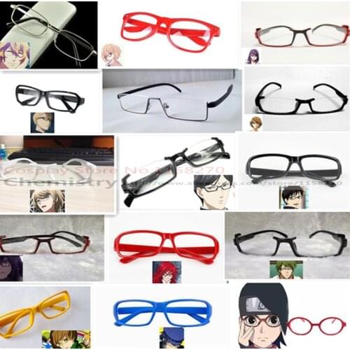 Free shipping Haikyuu Black Butler Tokyo Ghoul Danganronpa Cosplay glasses for anime Halloween