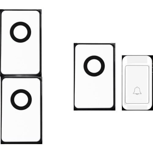 Emitter free of battery bell ring 3 receiver wireless door bell set 110-220V wireless doorbell ip44 120M door chime door ring