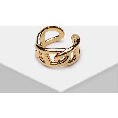 Amorita boutique Stylish gold ladies simple geometric elements ring