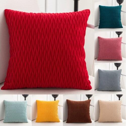 Luxury Pleated Velvet Cushion Cover 45x45cm 50x50cm Decorative Sofa Pillow Cover Pattern Design Quality Cushion Covers