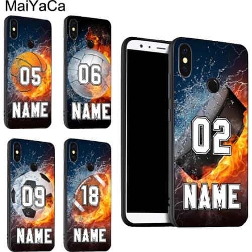 PERSONALIZED NUMBER NAME Hockey BASKETBALL For POCO X3 Case For Redmi Note 9 Pro 8 7 8T 9S 9A 9C For Mi Note 10 Lite 9T A3 Coque