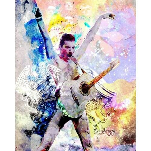 Freddie Mercury Queen Silk Cloth Poster Art Bedroom Decoration