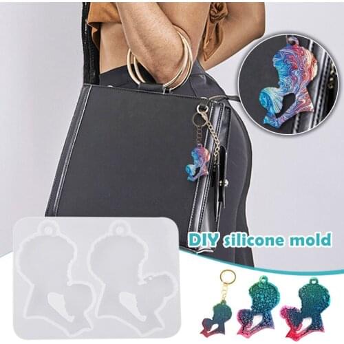 HOT Mom and Kid Keychain Silicone Mold Mom' Love Soft Craft Baking Pan for DIY Sugar Art Chocolate Cookie 103*75*6.5MM N