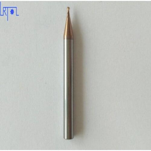 HRC60 R0.2-R0.45*4*50mm Y series Micro extra long ball nose Solid Tungsten Carbide Long neck End Mill for CNC machine