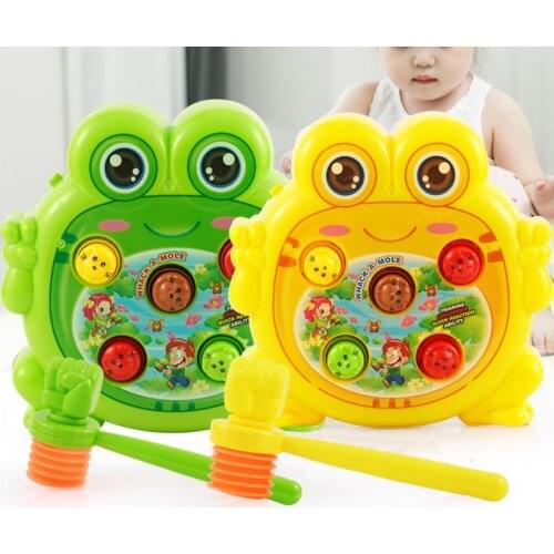 Whack A Frog Game Hammers Baby Interactive Toys Fun Activities Games with Music and Light Early Development Toy Color Random
