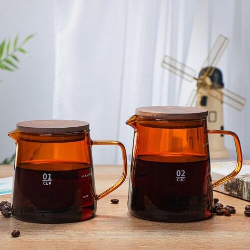 Colored glass coffee pot coffee set hand-made coffee sharing pot glass filter cup colored strawberry filter cup coffee maker