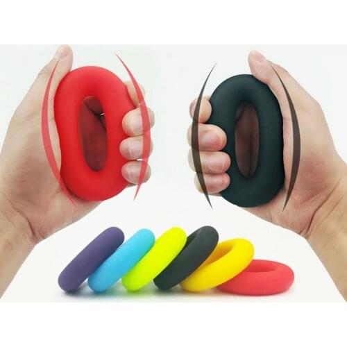 Type-O Strength Hand Grip Ring Muscle Power Training Rubber Ring Fitness Body Building Carpal Expander Training Finger Ring