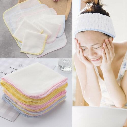 10pcs/lot Facial Cleansing Pad Soft Face Refresh Clean Towel Cotton Muslin Cloth Makeup Remover Square Type Ultra-thin Harmless