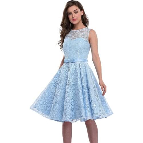 Lace Dresses For Women - Fashion Wedding Guest Sleeveless Floral Casual Dress 3SZ60086