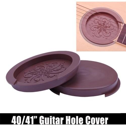 Guitar Soundhole Cover Silicone Sound Hole Cover Block Weak Sound Buffer Plug Acoustic Classic Folk Guitar Parts & Accessories