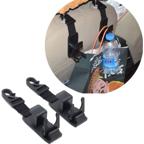 2pcs Multi-function Useful Car Seat Back Headrest Hooks Storage Organizer Ornaments Over the Seat Car Interior Accessories