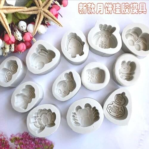 Cartoon series moon cake mould rabbit blessing mold DIY baking tool