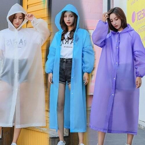 New Arrival Rain Coat EVA Rain Poncho for Women and Men Emergency Rain Gear Jacket for Theme Park Hiking Camping