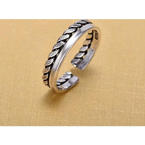 2018 New Arrivals Retro 925 Sterling Silver Open Rings for Women Ring Fashion Sterling Silver Jewelry