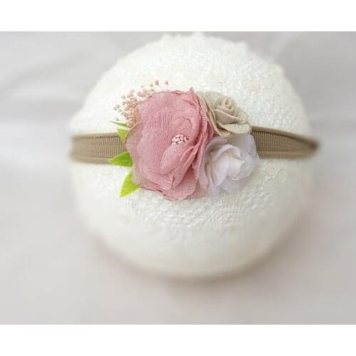 Blush Pink Flower Skinny Headband