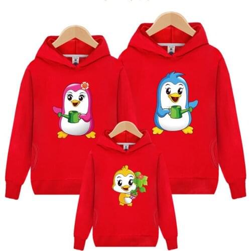 Family Matching Clothes Winter Velvet Thick Casual Cartoon Outerwear Christmas Father Son Mother Daughter Mom Daddy Hoodies Coat