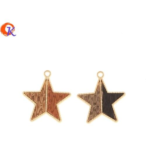 Cordial Design 50Pcs 25*27MM Jewelry Accessories/Charms/Hand Made/DIY Making/Knit Effect/Star Shape/Pendant/Earring Findings