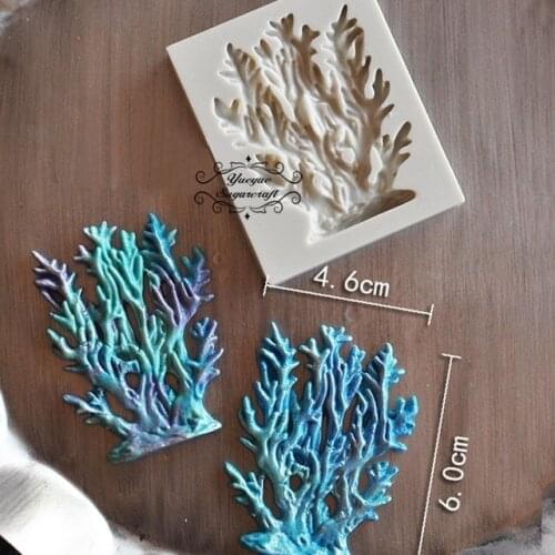 Sea Coral Shape Silicone Mold Chocolate Mold Cake Decoration Tool Fondant Mold Random Color