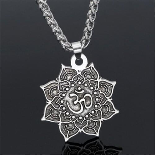 Viking Slavic Necklace Pandent Viking 3d Lotus Necklace Mandala Spirit Amulet Pendant Pagan Witch Talisman Religion Jewelry