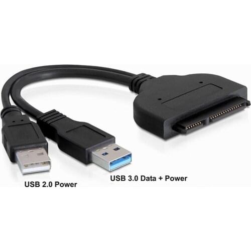 Laptop Hard Driver Connection Cables USB 3.0 to SATA 7 15 22Pin Adapter Cable Serial ATA For 2.5'' Ssd Hdd Hard Disk Drive