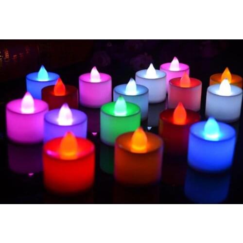 LED Flame Tea Light Creative Candles Lamp Party Fake Candle Flameless Safe Battery Powered Wedding Party Decoration Candle Light