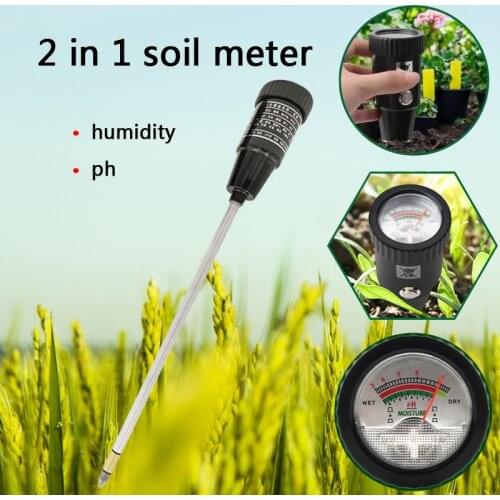2 in 1 PH Moisture Tester Hygrometer with a pH range of 3.0 to 8.0 for Soil PH Management Moisture Meter Plants Soil Analyzer