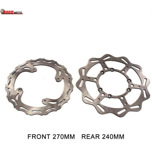 Motorcycle Front 270mm Rear 240mm Brake Disc Rotor Disk For Honda CR125 250 CRF 250R 250X 250RX 450R 450X 450RX 1995-2020 MX