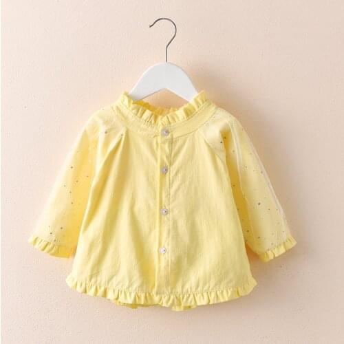 2021 Cotton Summer Girl Lotus Collar Shirt Children Short-sleeved Princess Many Kinds