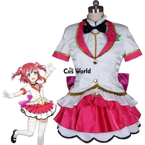 Love Live Sunshine Aqours Ruby Kurosawa Mirai Ticket Coat Shirt Vest Dress Uniform Outfit Anime Cosplay Costumes