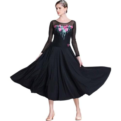 M-18247 Round sexy ballroom dance dress high-end salsa samba costume women ballroom tango practice dress for sale