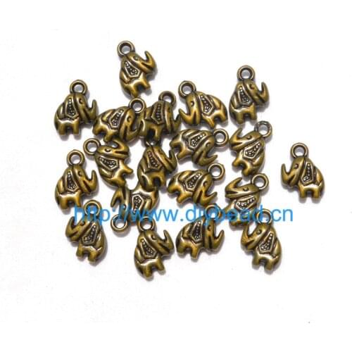 100pcs Handcraft Department Anti-Brozen Color Retro Acrylic Beads 16MM Cartoon Elephant Bracelet Accessories Jewellery Findings