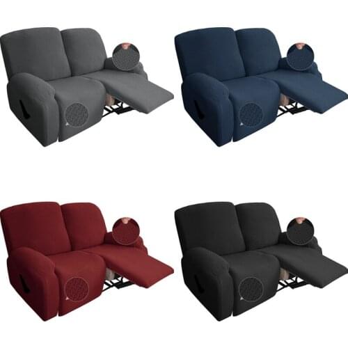 2 Seater Sofa Cover All-Inclusive Elastic Recliner Armchair Cover Thicken Spandex Lounger Deck Chair Cover Sofa Couch Bed Cover
