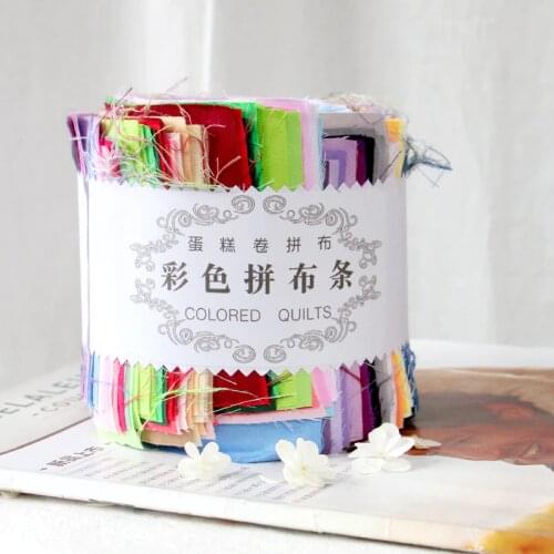 50pcs/Roll Colorful Jelly Roll Fabric Jelly Roll Fabric Strip Jelly Roll Quilting Fabric Strips 9x35cm