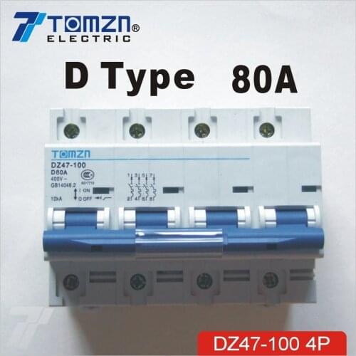 4P 80A 240V/415V 50HZ/60HZ Circuit breaker MCB