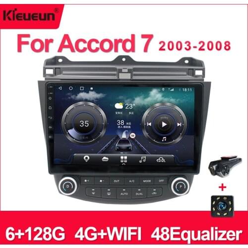 Kieueun 10.1 Inch Android 10 For Honda Accord 7 2003-2008 Car Radio Multimedia Player 4G GPS Navigation