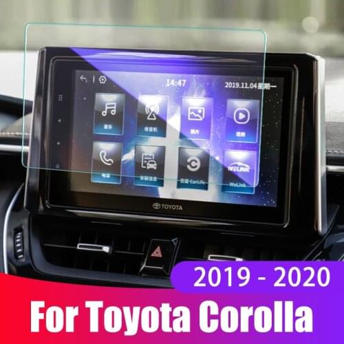 Car Screen Protective Film For Toyota Corolla 2019 2020 Accessories Car Navigation Screen Tempered Glass Protector Cover Sticker