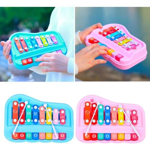 Wooden Xylophone w/ Safe Mallet Musical Cards Children Panio Instrument for Kids Educational Development Musical Kid Play Toy
