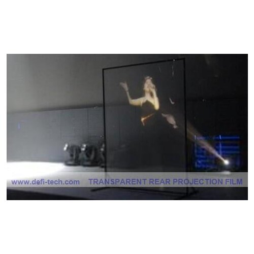 DfLabs 1.5m*0.6m Adhesive transparent Rear projection film/foil for shopping mall, advertising, education, store ,bank