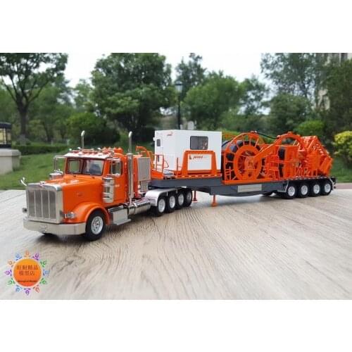 Exqusite Alloy Model 1:50 Scale Kenwort Jereh Trailer Mounted Coiled Tubing Truck Vehicles Diecast Toy Model Collection