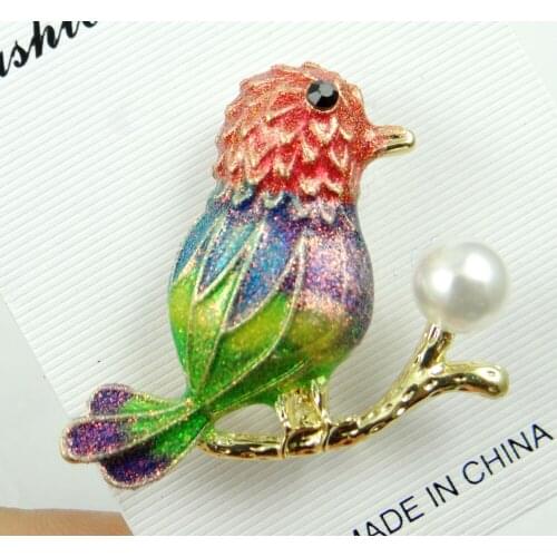 Hot Sale bird Brooches Men Women Suits Dress Hat Collar Brooch Pins Scarf Buckle Party Weddings Banquet Brooch Gifts W21